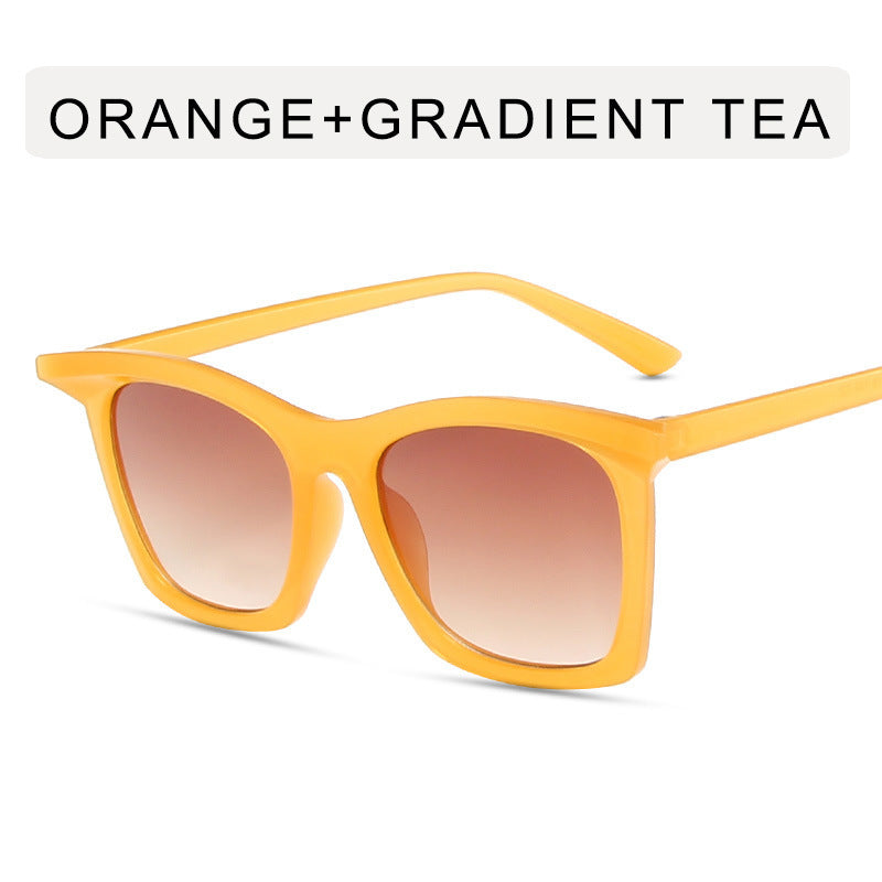 Women's Cat-Eye Sunglasses with Gradient Lenses and Transparent Frame Design Stornfield