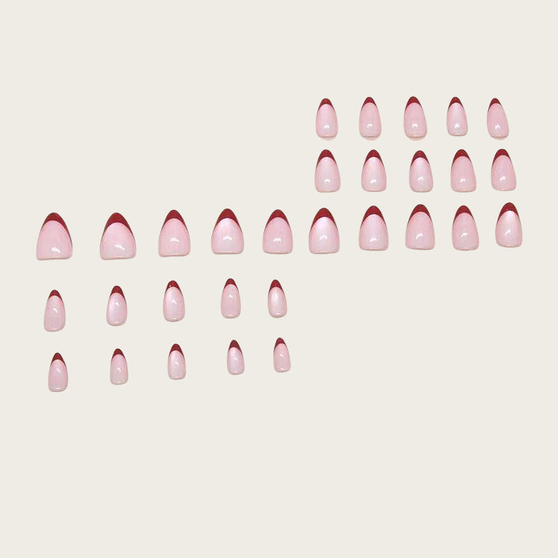 Elegant Artificial Nails with Stylish French Design Stornfield