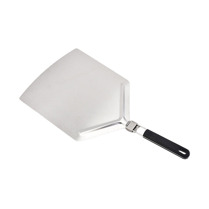 long-handled perforated pizza peel set with wooden handle stainless steel cutter and triangle server Stornfield