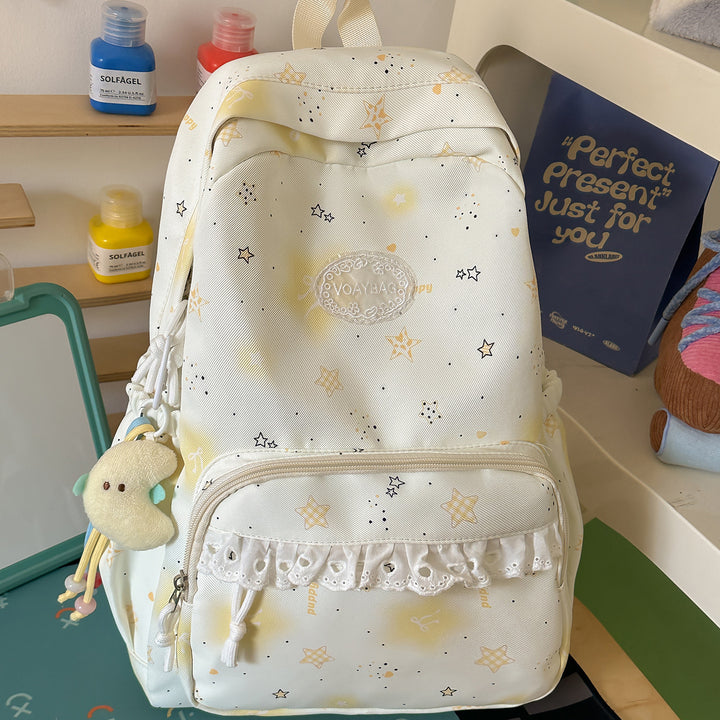 Charming Star-Embellished Casual Backpack Stornfield 1791205440
