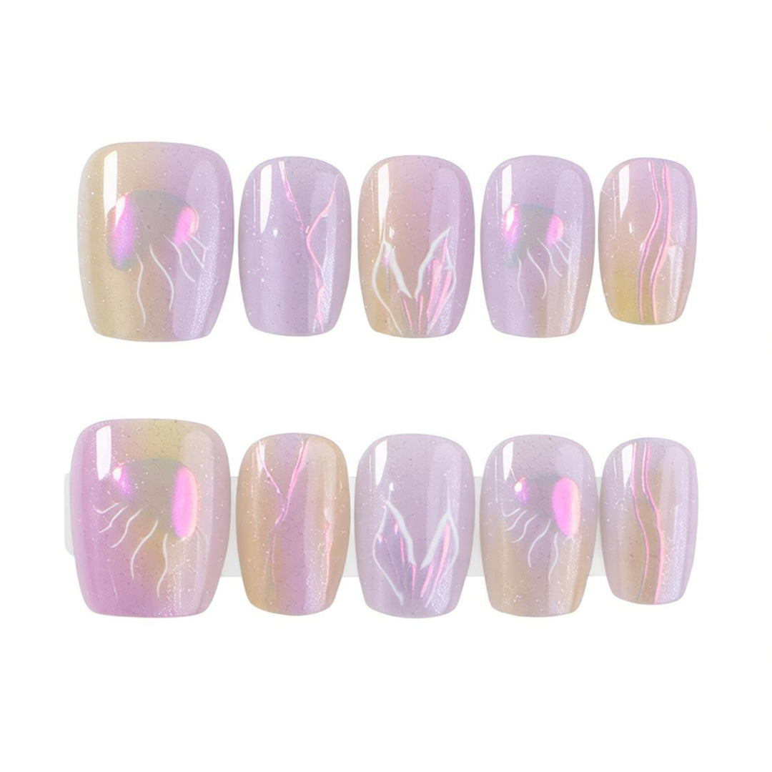 Premium Marble Press-On Nail Art Set Stornfield