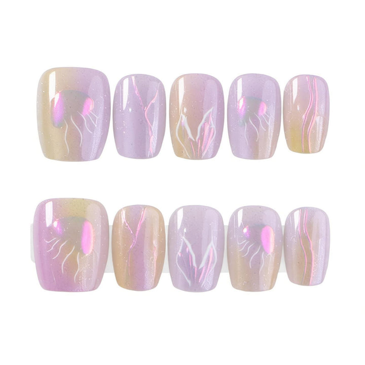 Premium Marble Press-On Nail Art Set Stornfield