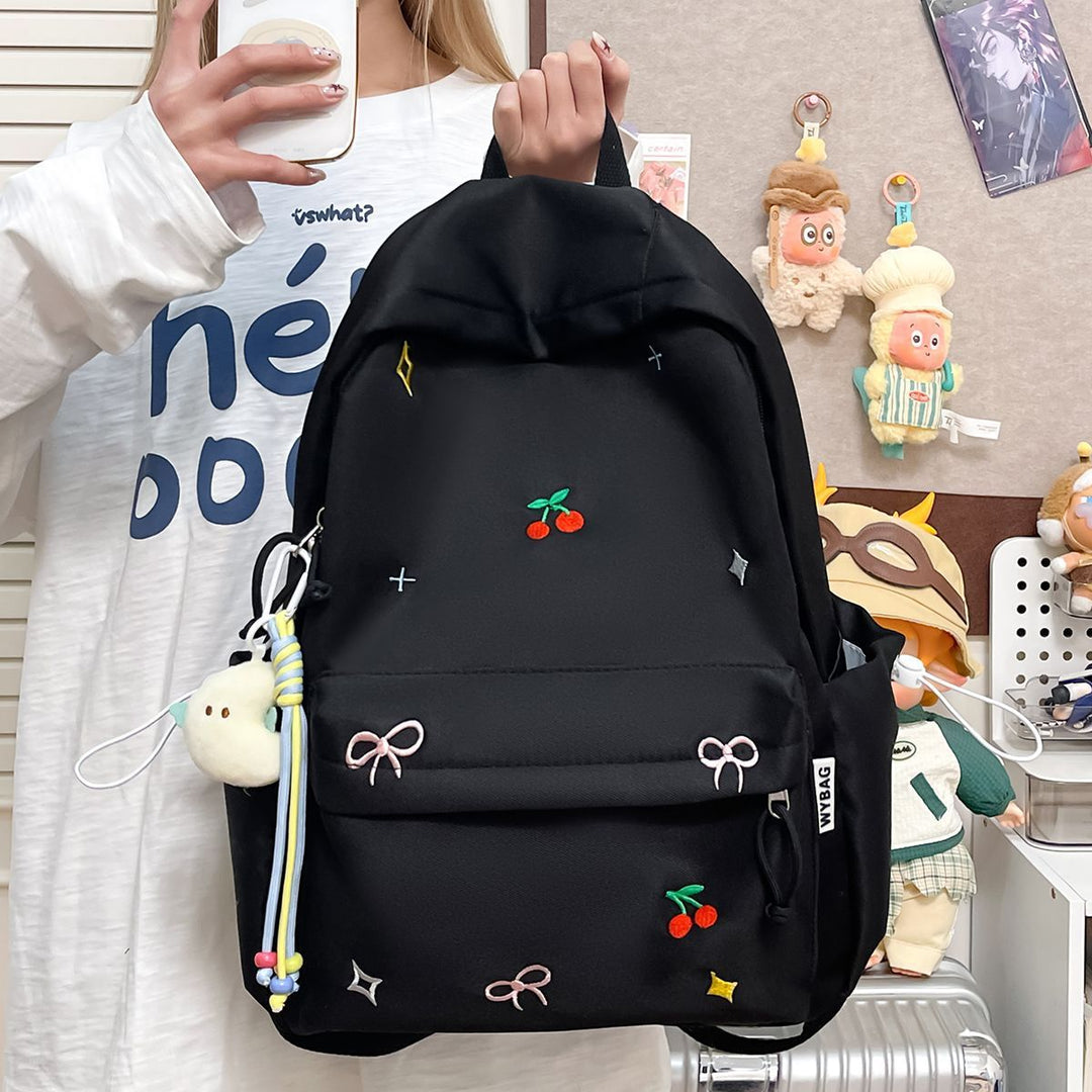 Playful backpack with embroidery Stornfield