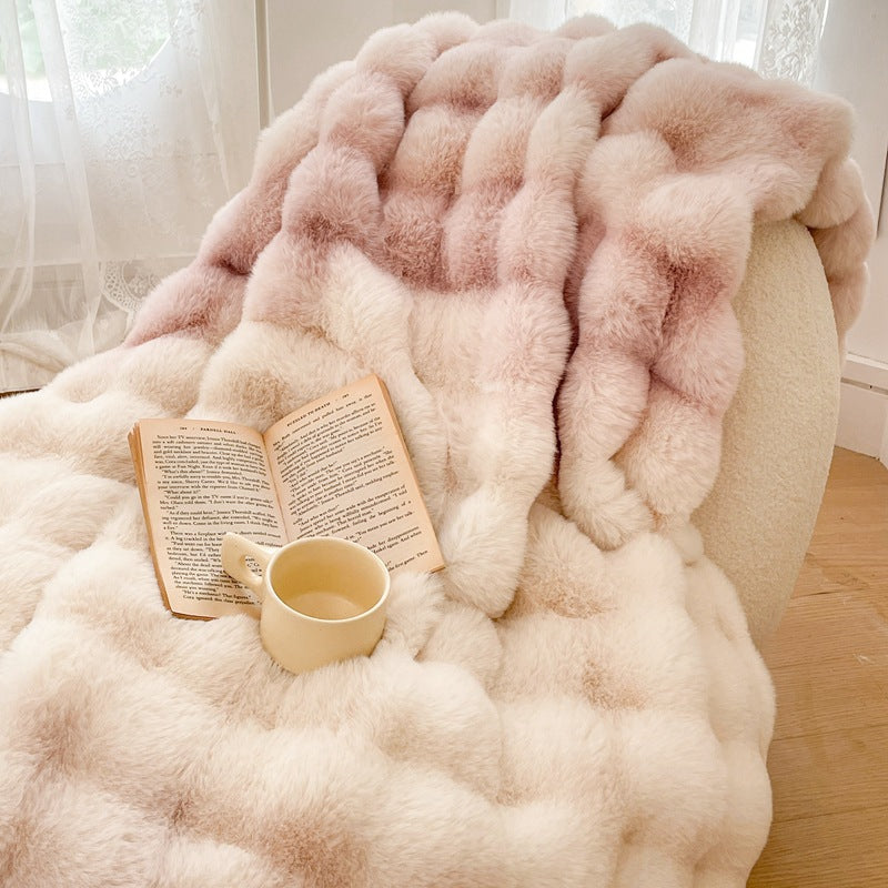 Plush Faux Fur Throw Blanket
