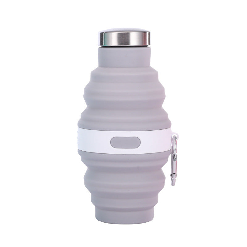 Women's collapsible silicone water bottle with carabiner Stornfield