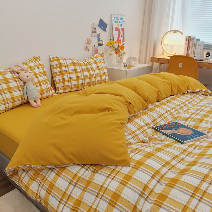 Stylish Checkerboard Pattern Bedding Set