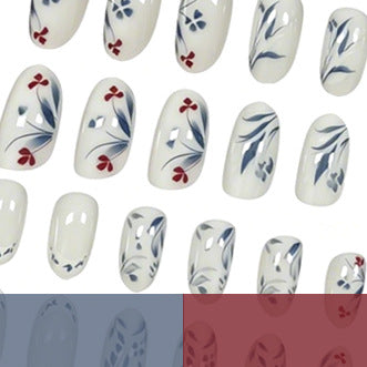 Artistic Floral Acrylic Nail Art Enhancements Stornfield