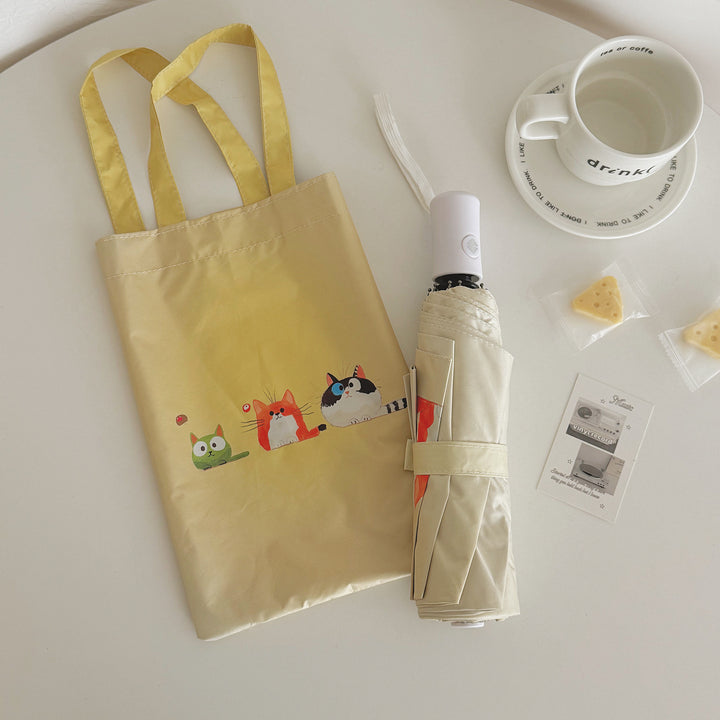 Ladies Folding Umbrella with Loving Animal Designs Stornfield
