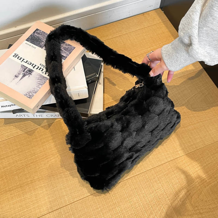 Cozy Textured Plush Handbag Stornfield