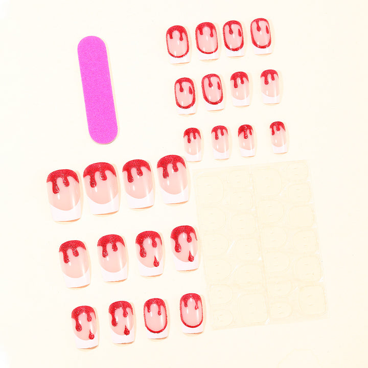 Artistic Blood Drip Nail Art Extensions Stornfield