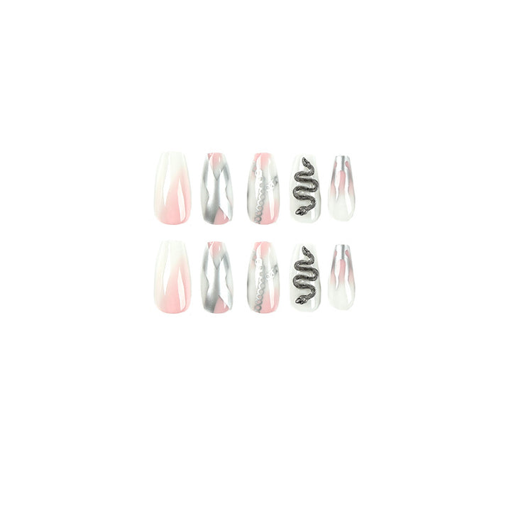 Artistic Nail Extensions with Snake Design Stornfield