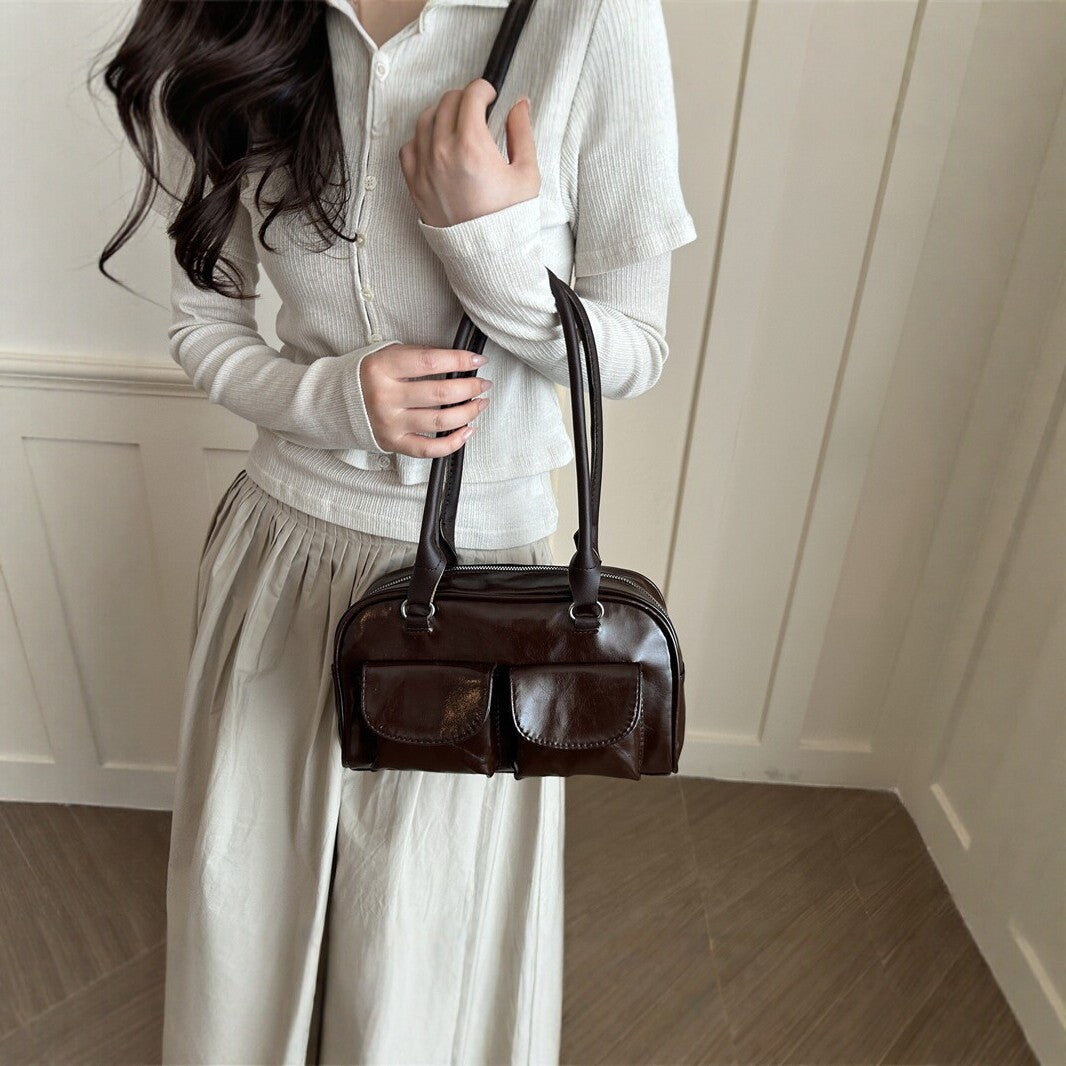 Stylish Patent Leather Handbag