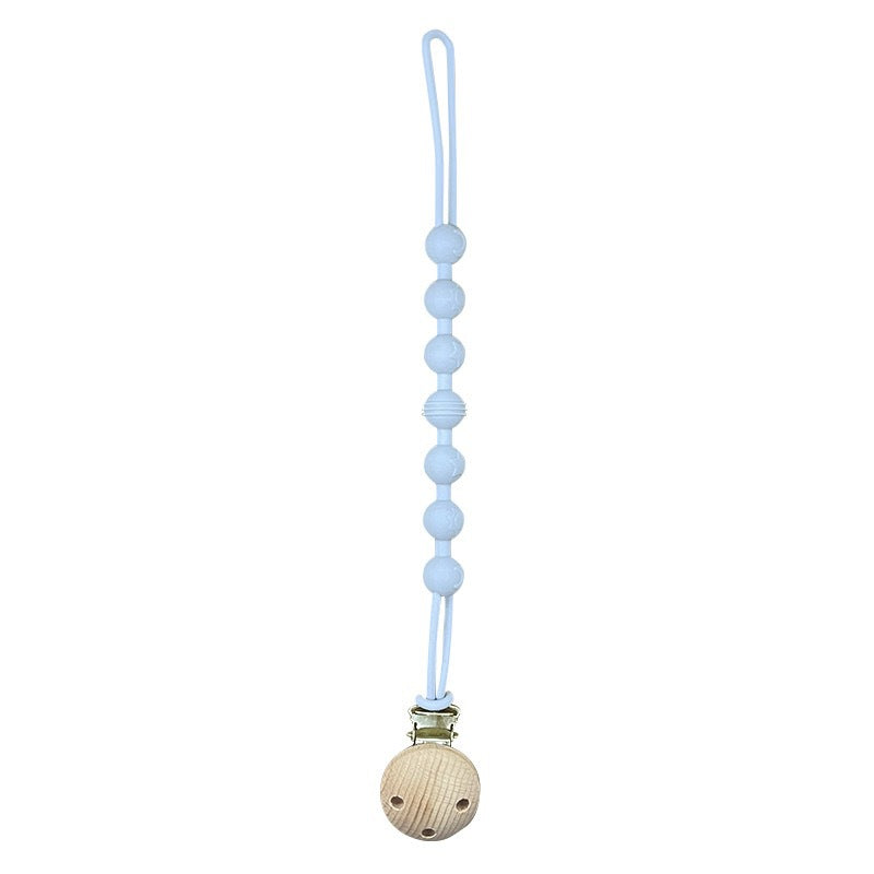 Infant Teething Bead Pacifier Holder Clip with Secure Clamp