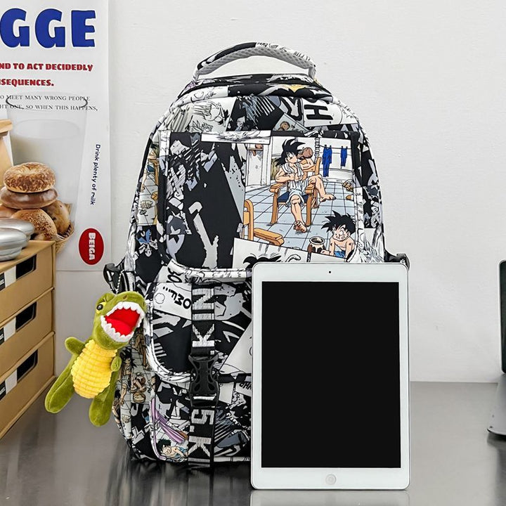Backpack in Comic Design with Soft Plush Pendant Stornfield