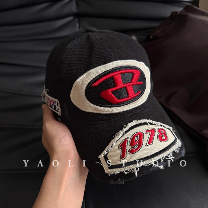 Men's Distressed Graphic Logo Baseball Cap Stornfield