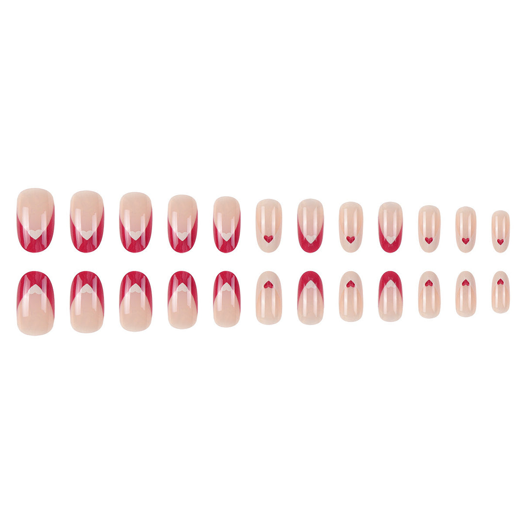 Heart-Accent Stiletto Press-On Nails Stornfield