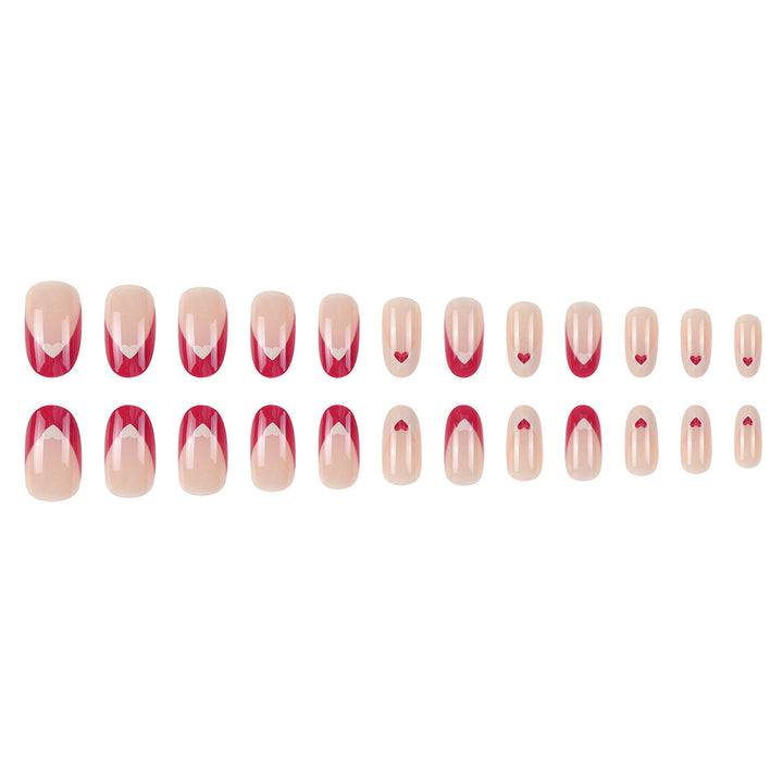 Heart-Accent Stiletto Press-On Nails Stornfield