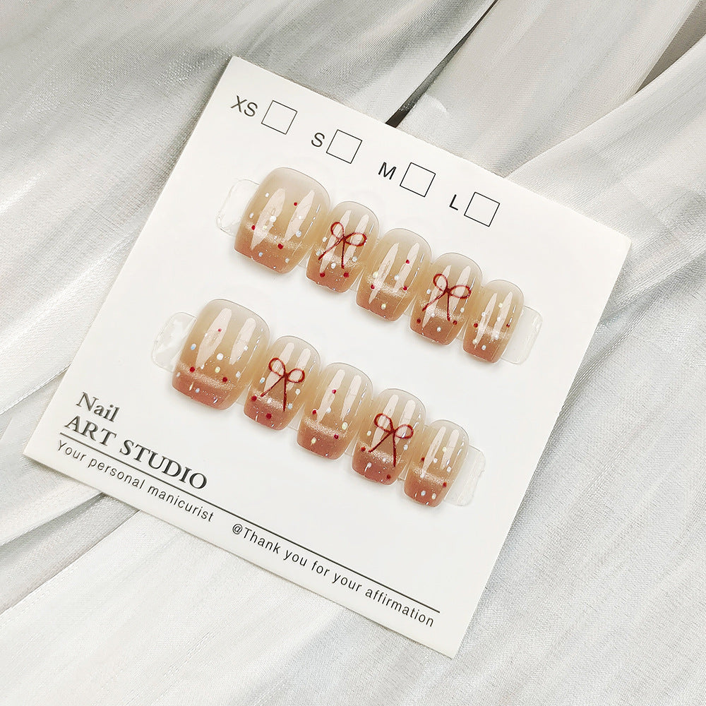 Glamorous Artificial Nails with Shimmering Design Stornfield