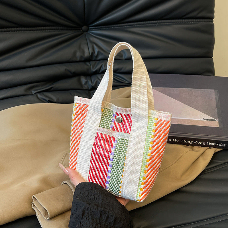 WoColorful Woven Beach Tote Bag Stornfield