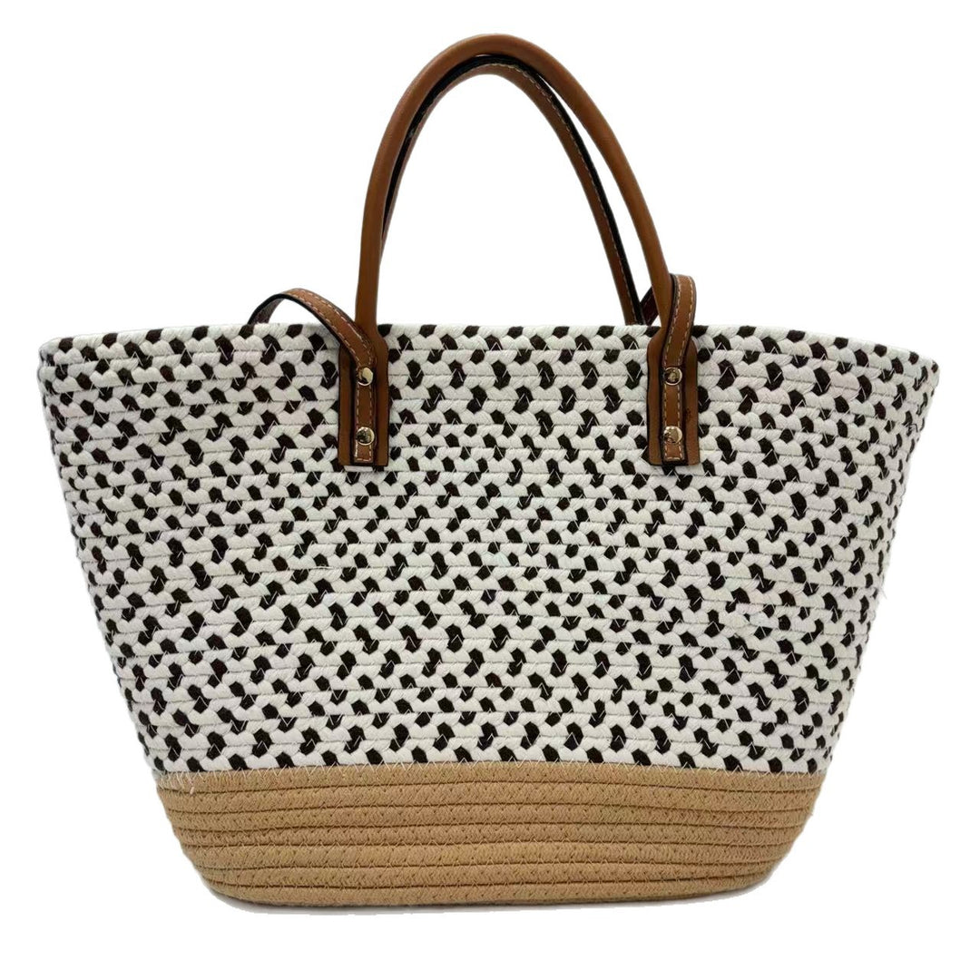 Large beach bag with faux leather handles Stornfield