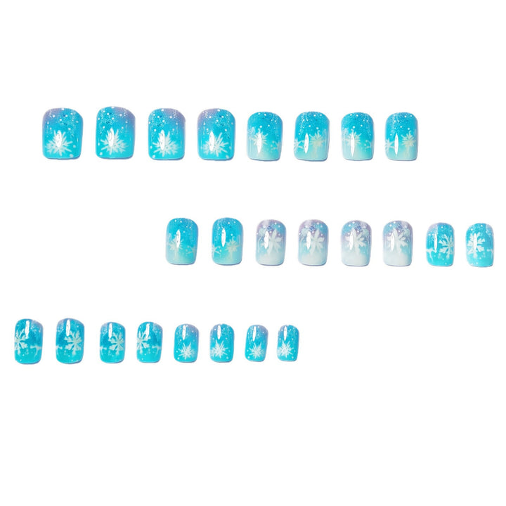 Seasonal Snowflake-Themed Press-On Nail Set Stornfield