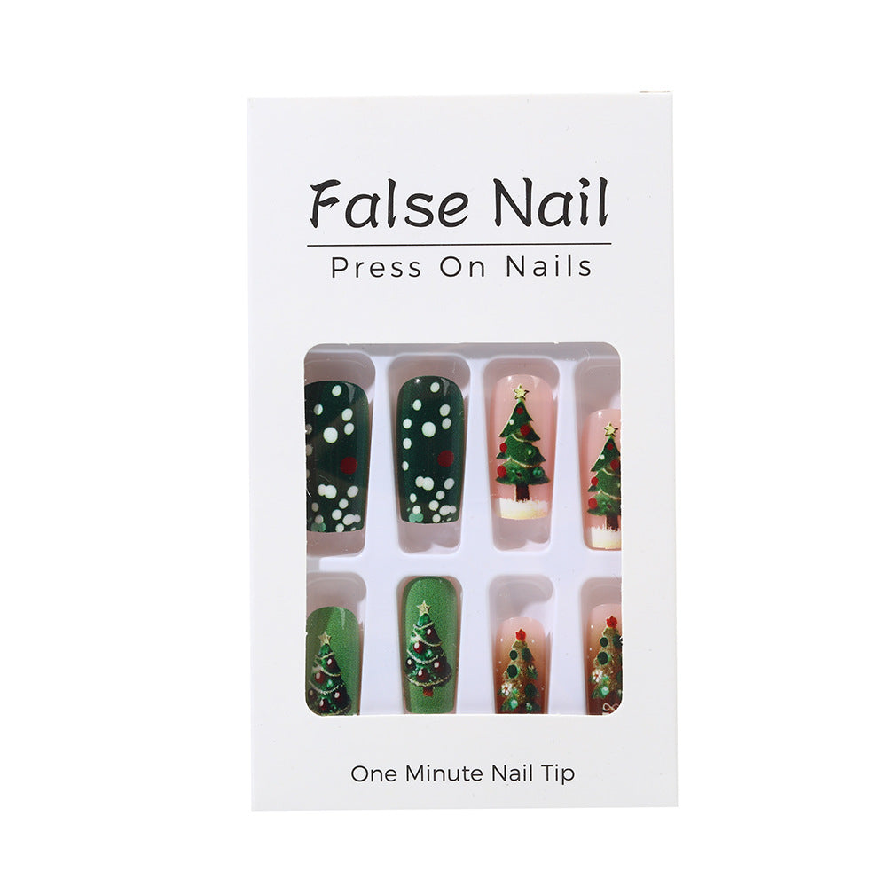 Artificial nails in festive Christmas design Stornfield