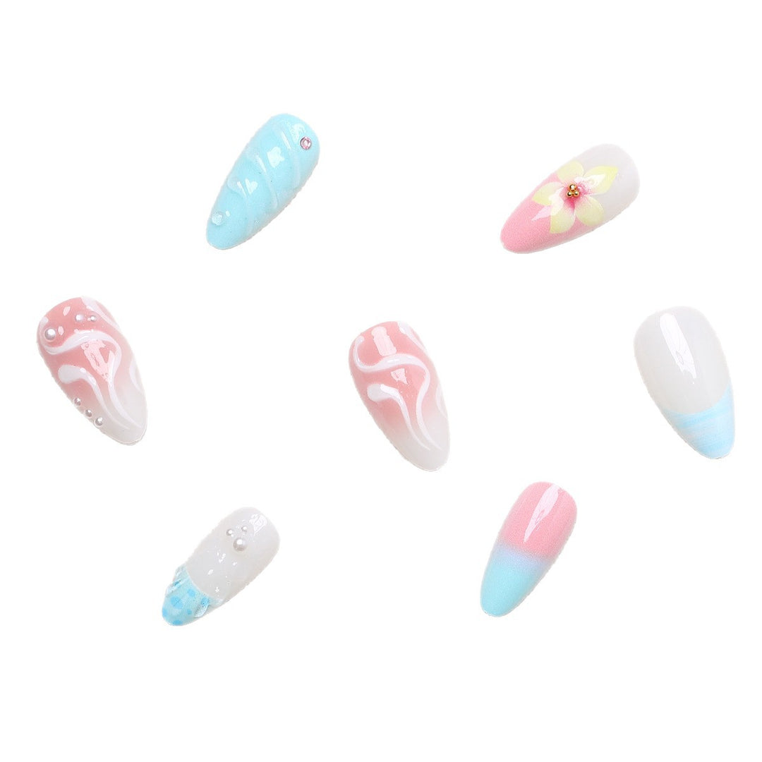 Artistic Nail Tips with Shell Design Stornfield