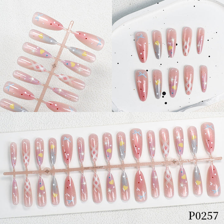 Colorful Patterned Press-On Nail Art Set Stornfield