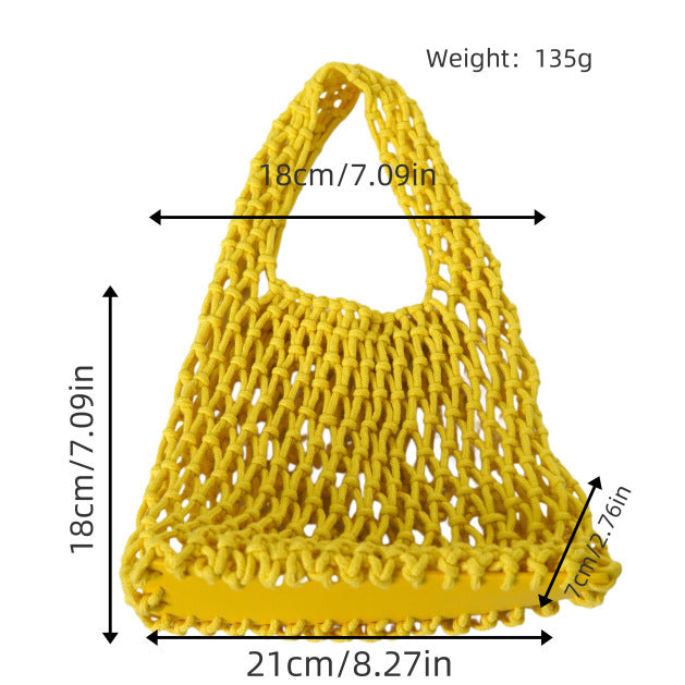Macrame Tote Bag with Modern Design Stornfield