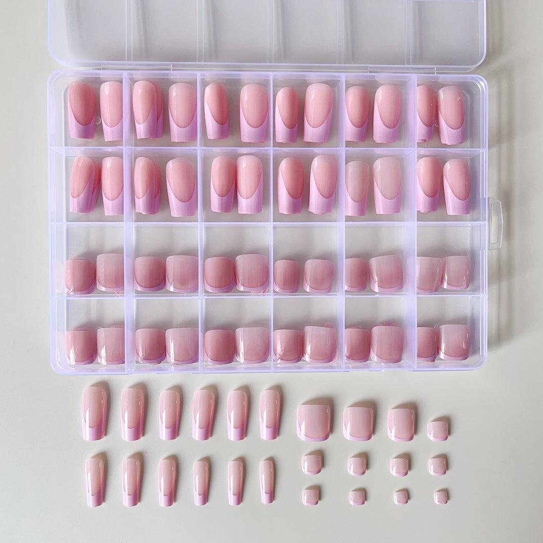 Artificial nail set with elegant gradient and high-gloss surface Stornfield