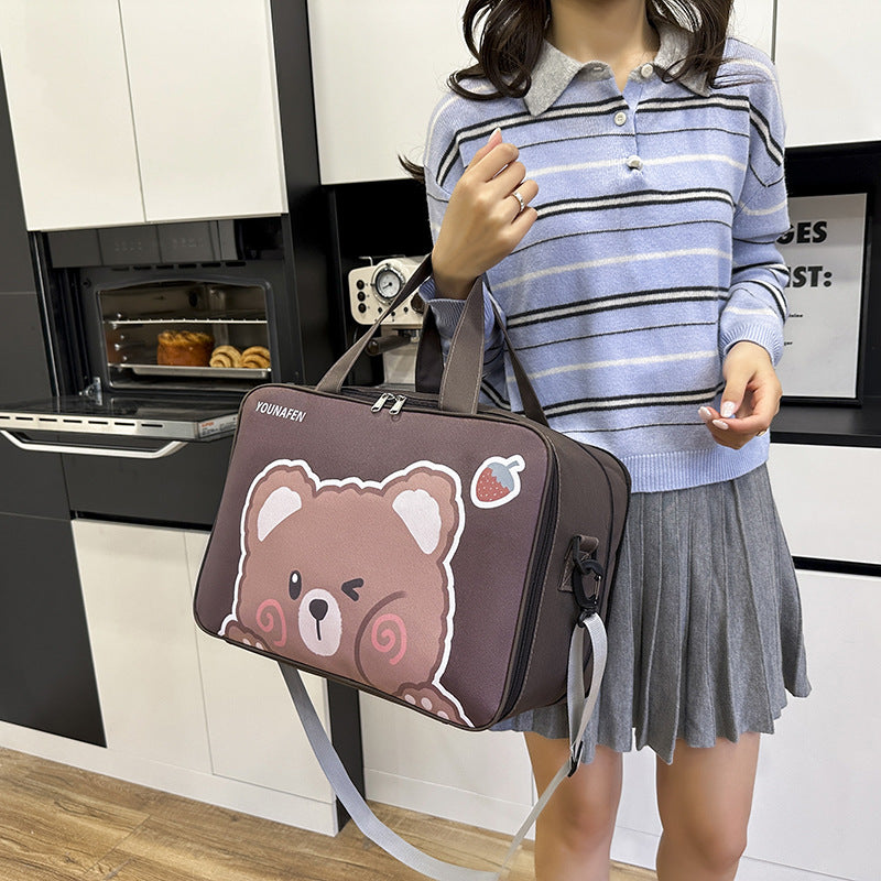 Adorable Cat Print Messenger Bag