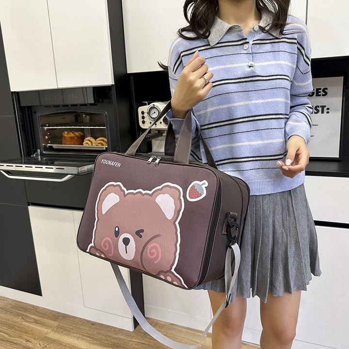Adorable Cat Print Messenger Bag