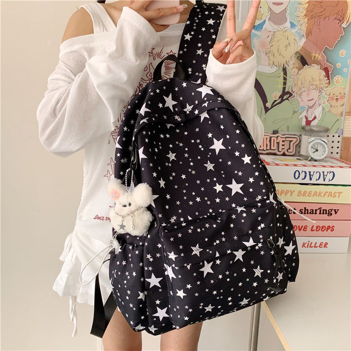 Backpack with Thoughtful Compartments and Trendy Star Motif Stornfield