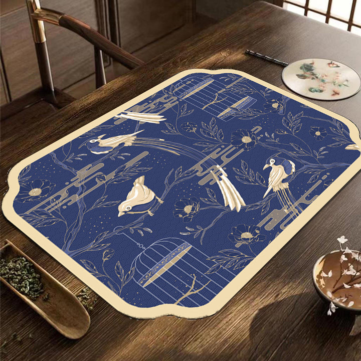 Floral Design Kitchen Mat