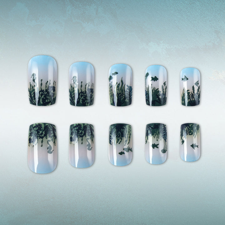 Ocean-Inspired Art Press-On Nails Stornfield