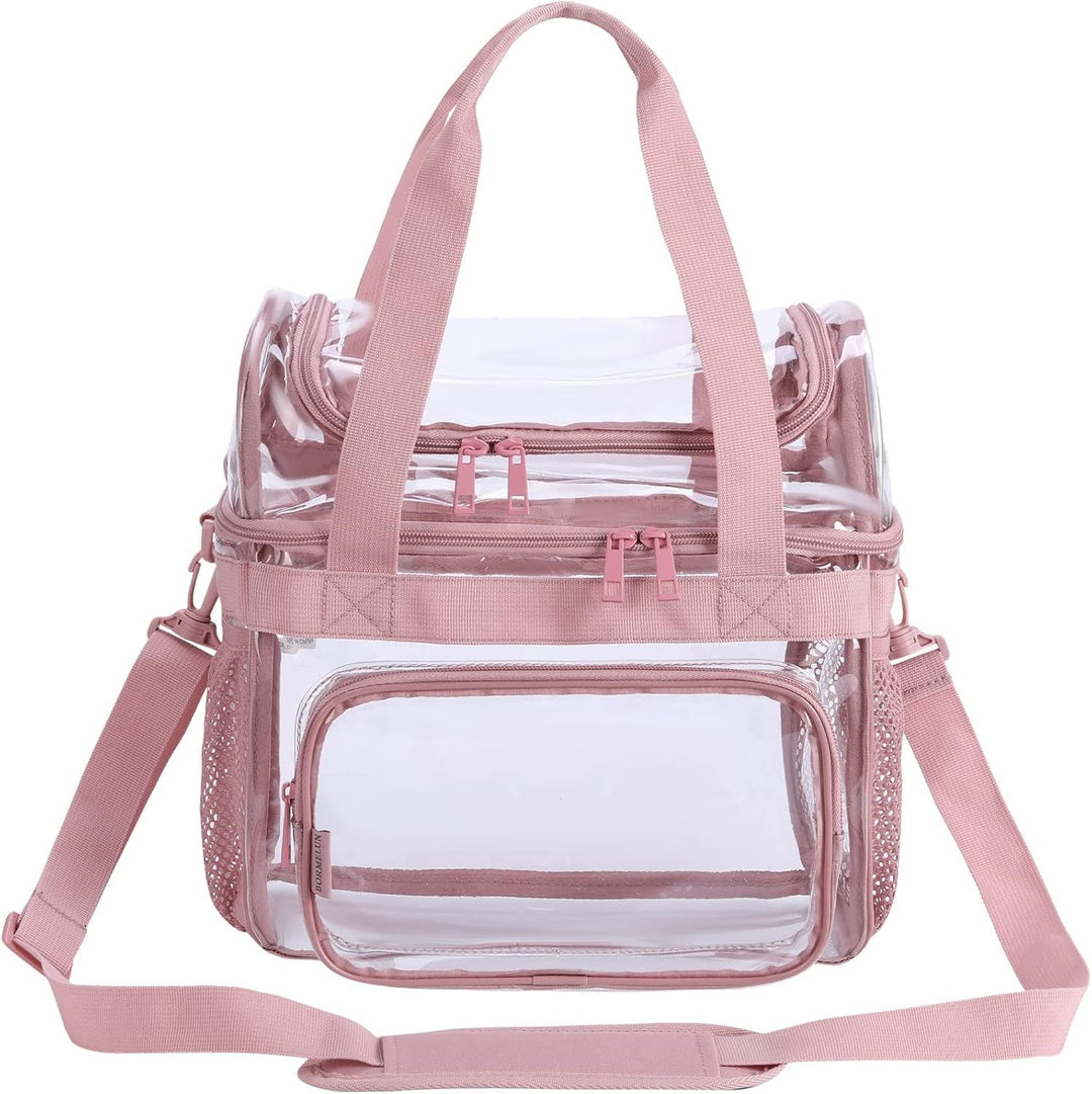 Transparent tote bag with breathable mesh inserts Stornfield