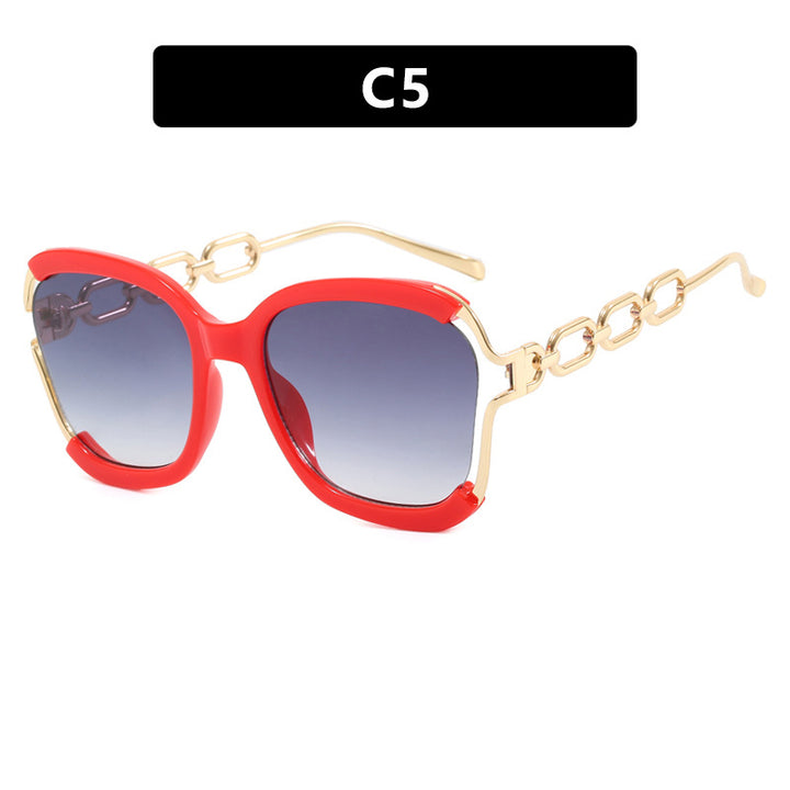 Ladies fashionable sunglasses with golden chain details Stornfield