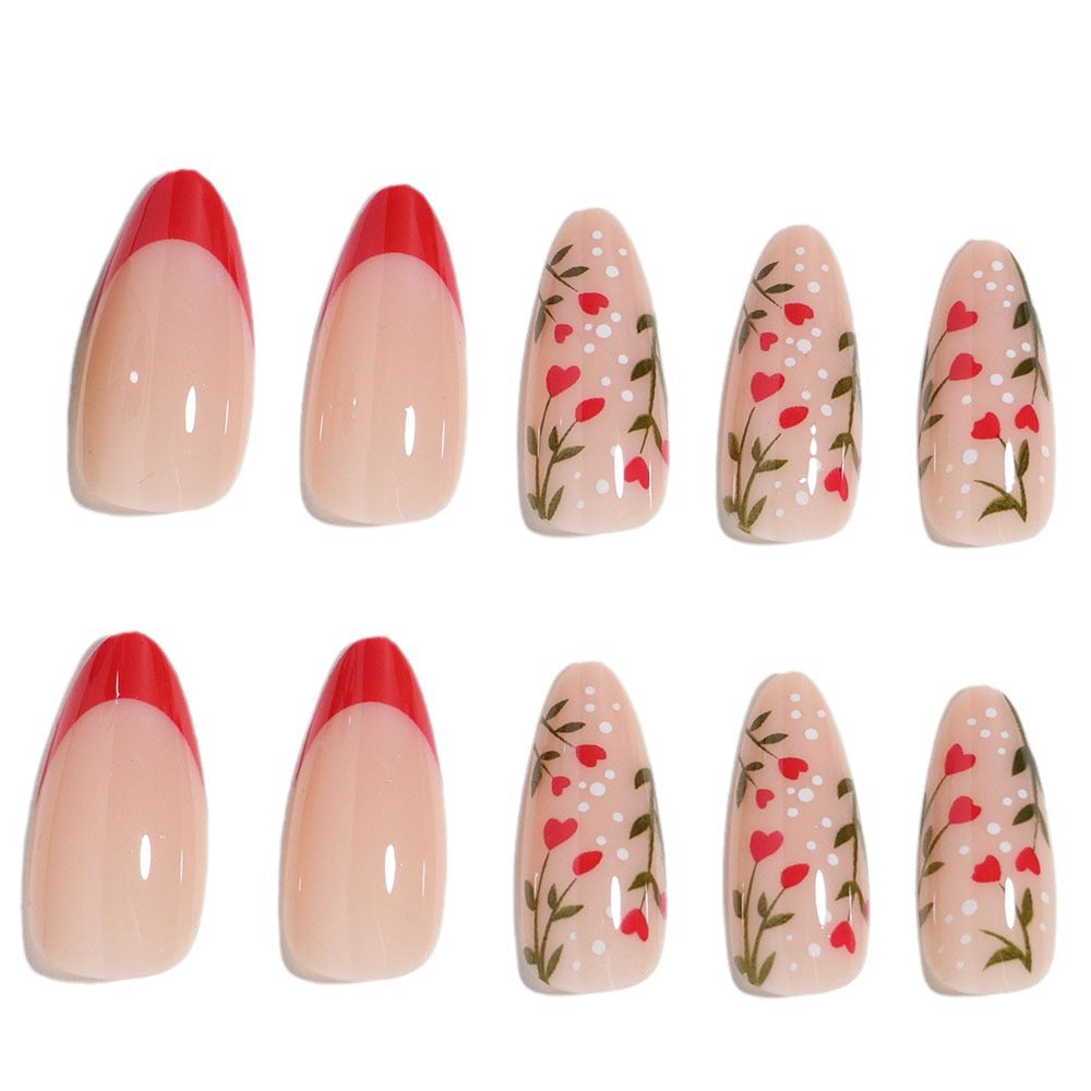 Decorative Floral Press-On Nails Stornfield