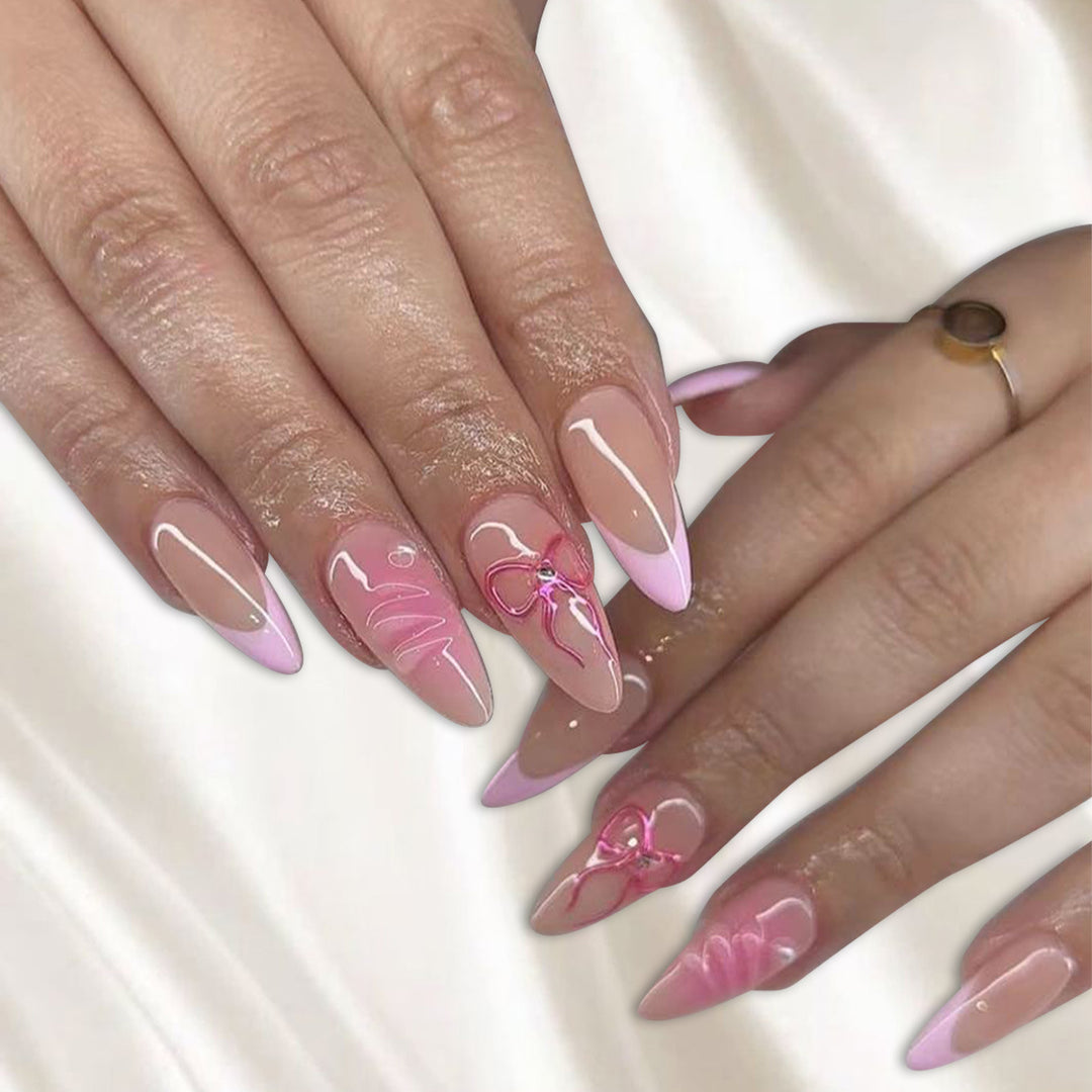 Premium Artistic Stiletto Press-On Nail Set Stornfield