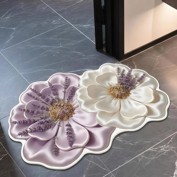 Luxurious Floral Pattern Bath Mat