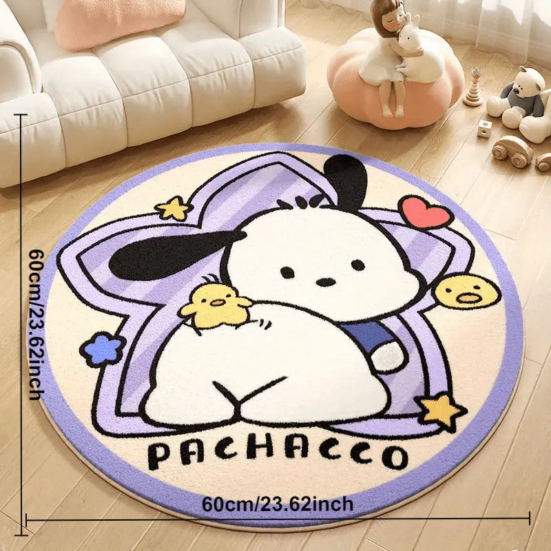 Cartoon-Themed Plush Area Rug for Indoor Display