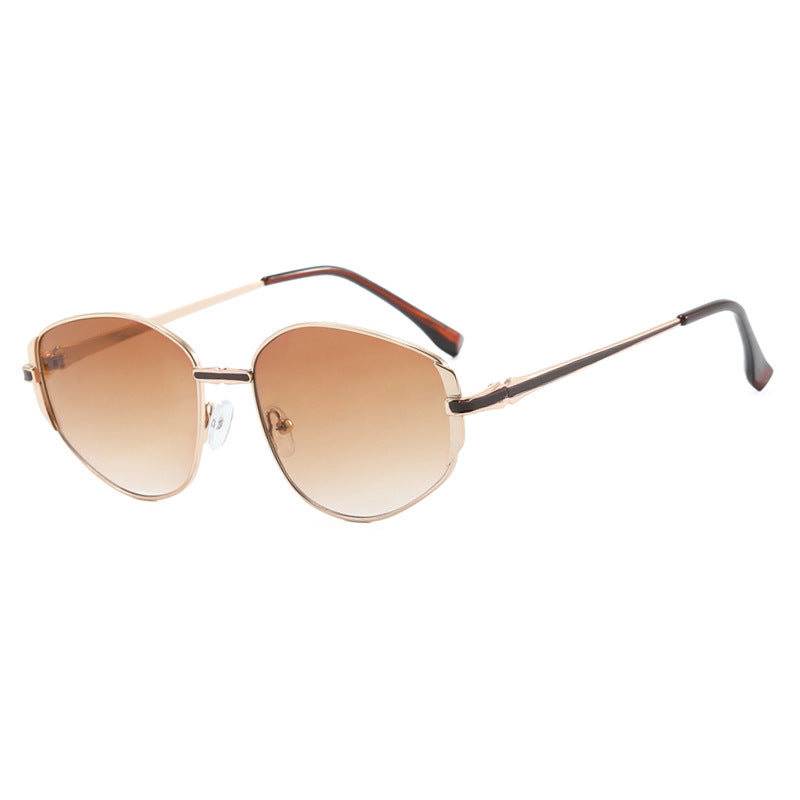 Women modern geometric sunglasses with stylish metal frame Stornfield