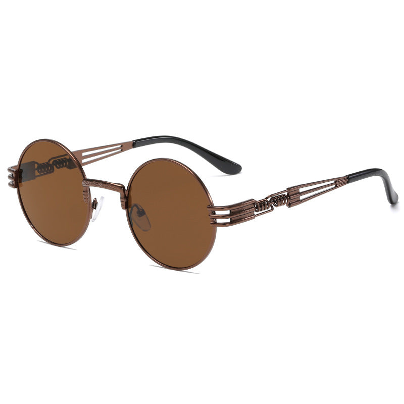 Women's Retro-Inspired Round Sunglasses with Unique Metal Frame Stornfield