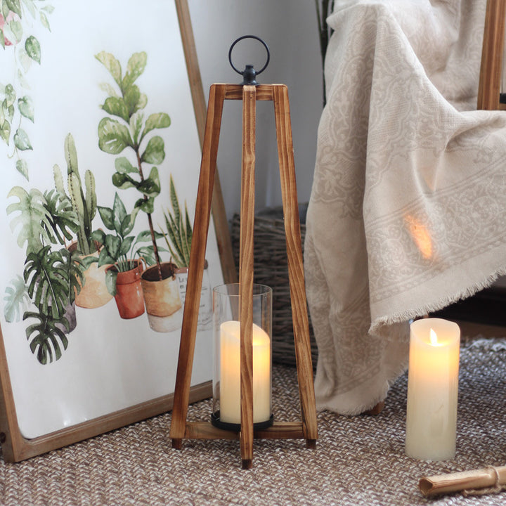Elegant lantern made of wood and glass Stornfield