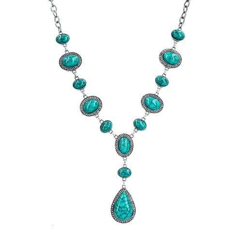 Vintage-Inspired Stone Pendant Necklace Stornfield