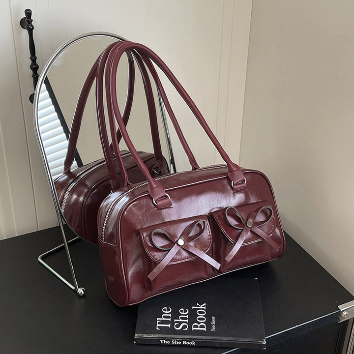 Stylish Multifunctional Handbag with Bow Detail Stornfield