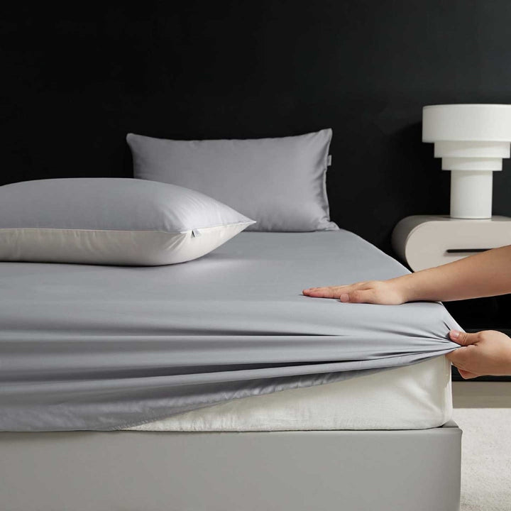 Reversible Premium Cotton Satin Bed Set with Silky Soft Finish