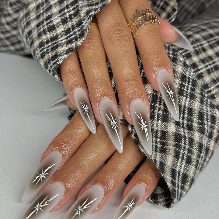 Ornate Butterfly-Inspired Acrylic Nail Extensions Stornfield