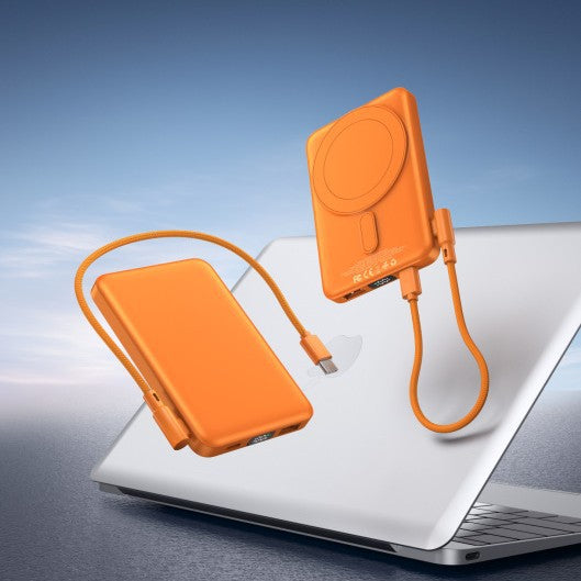 Portable power bank with integrated wireless charger and digital display Stornfield