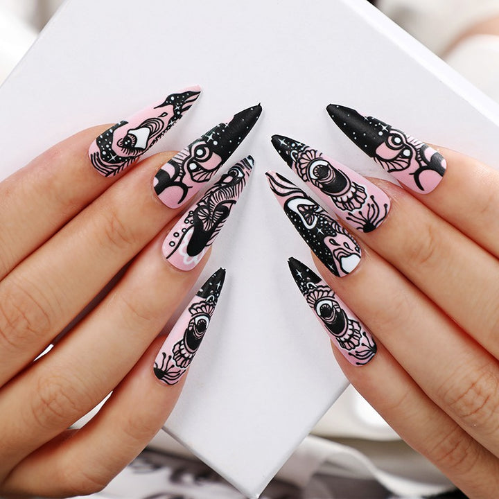 Art nails with artistic motifs Stornfield